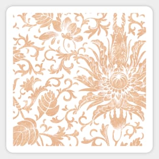 Floral rose gold glitter ii Sticker